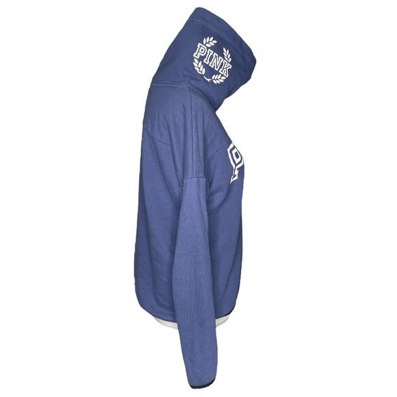 PINK Victoria's Secret Cowl Neck Pullover Sweatshirt Blue Size Small - Picture 3 of 7